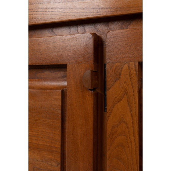 Image 1 of Vintage sideboard in blond solid elm by Maison Seltz, France 1960
