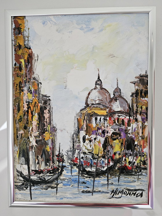 Image 1 of "Sur le canal Venise" by l'artiste Patrick Hugonnot