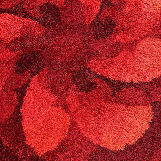 Image 1 of Tappeto vintage con fiori pop art, 1970