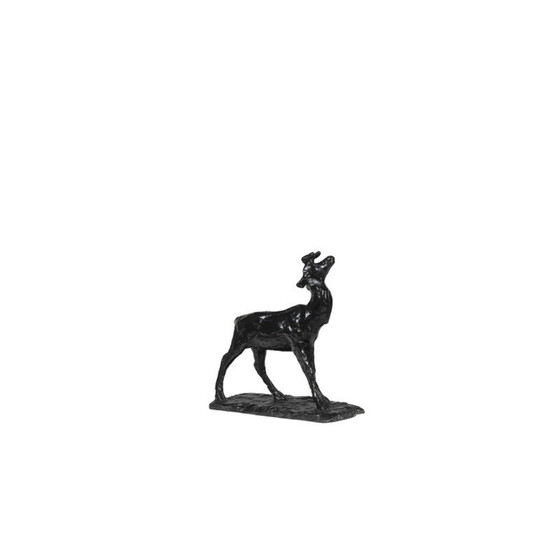 Image 1 of Vintage “Deer Belling” bronze sculpture by François Pompon for Atelier Valsuani, 2006