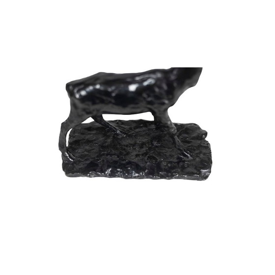 Image 1 of Vintage “Deer Belling” bronze sculpture by François Pompon for Atelier Valsuani, 2006