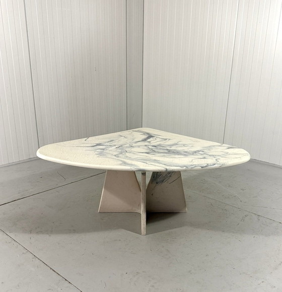 Image 1 of Artificial Marble Coffee Table Side Table 1980'S