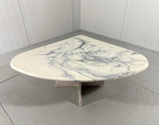 Image 1 of Artificial Marble Coffee Table Side Table 1980'S