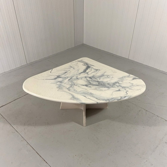 Image 1 of Artificial Marble Coffee Table Side Table 1980'S