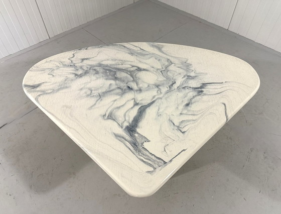 Image 1 of Artificial Marble Coffee Table Side Table 1980'S