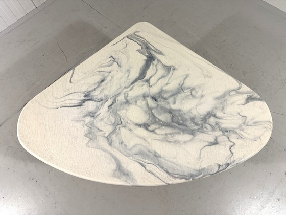 Image 1 of Artificial Marble Coffee Table Side Table 1980'S