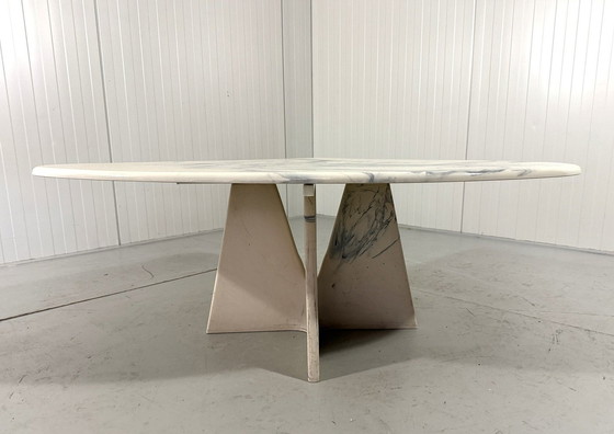 Image 1 of Artificial Marble Coffee Table Side Table 1980'S