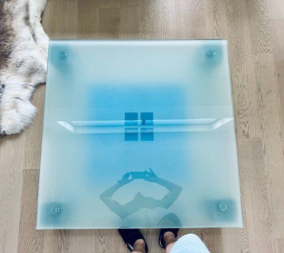 Image 1 of Custom Made Coffee Table In Glass And Steel