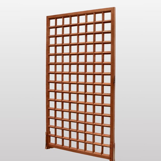 Image 1 of Pair of vintage varnished beech screens, France 1980