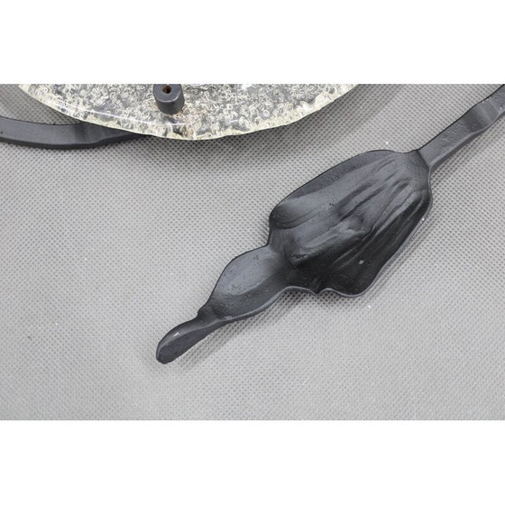 Image 1 of Scultura da parete italiana vintage con paralume in vetro, anni '70