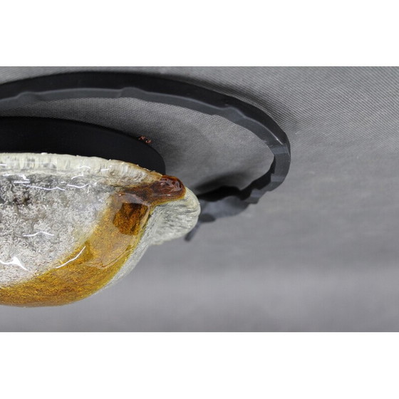 Image 1 of Scultura da parete italiana vintage con paralume in vetro, anni '70