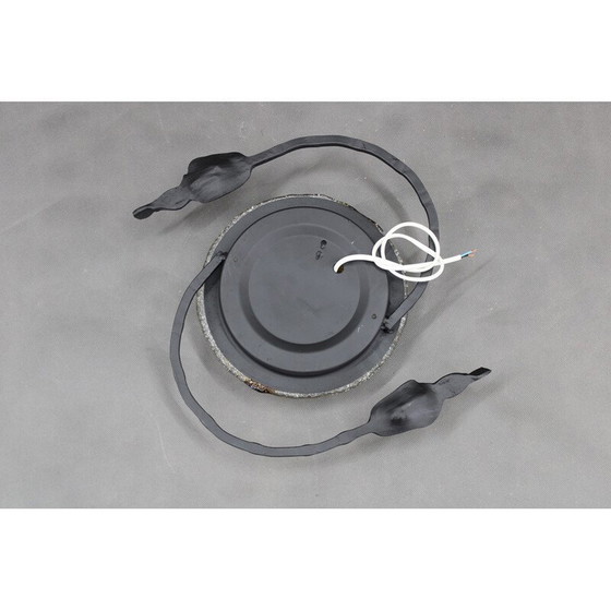 Image 1 of Scultura da parete italiana vintage con paralume in vetro, anni '70