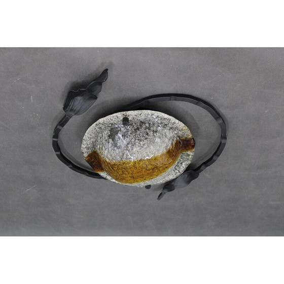 Image 1 of Scultura da parete italiana vintage con paralume in vetro, anni '70