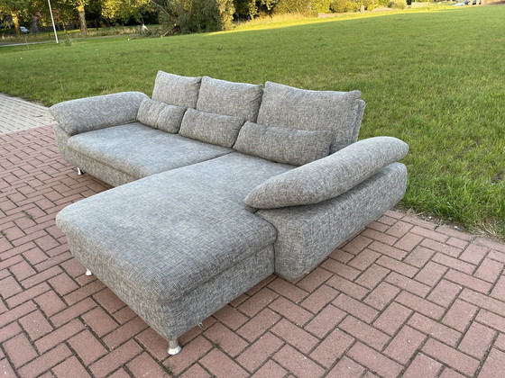 Image 1 of Montel Grey Adjustable Fabric Corner Sofa