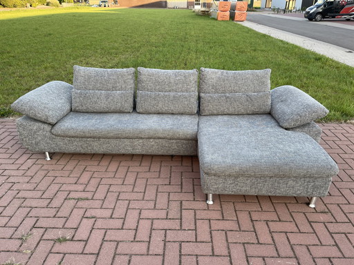 Montel Grey Adjustable Fabric Corner Sofa