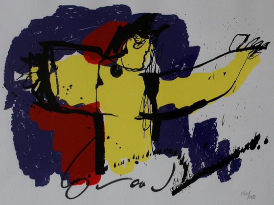 Image 1 of Herman Brood - Silkscreen: Brasil God (nice frame!)