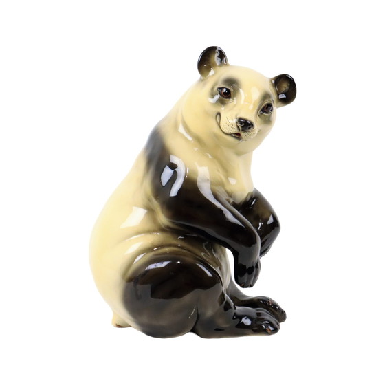 Image 1 of Grande statue de panda en céramique