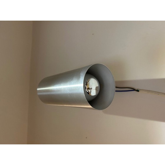 Image 1 of Vintage adjustable brushed metal wall lamp for Raak, 1970