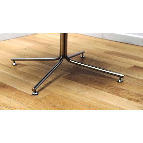 Image 1 of Vintage leather and aluminum office chair for La Cividina