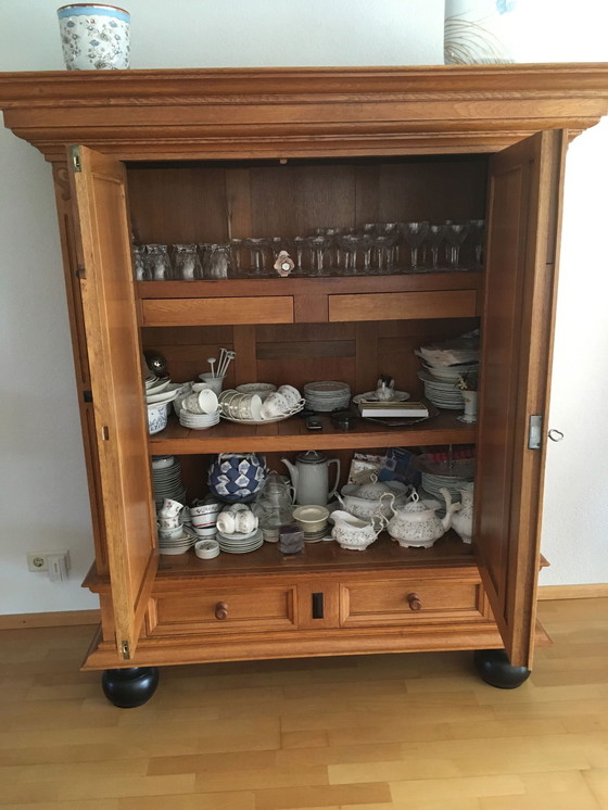 Image 1 of Vintage Oak Wood Cabinet