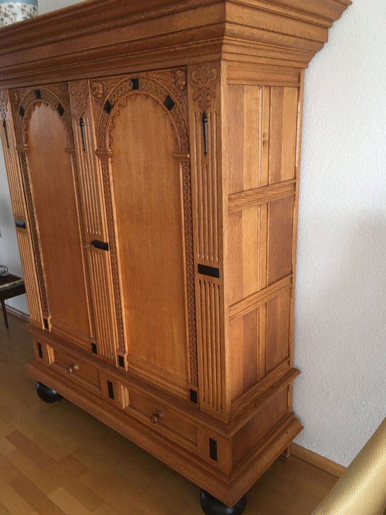 Image 1 of Vintage Oak Wood Cabinet