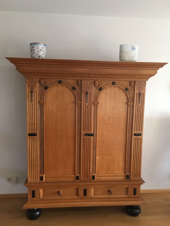 Image 1 of Vintage Oak Wood Cabinet