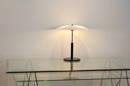 Ikea steel and milky glass table light