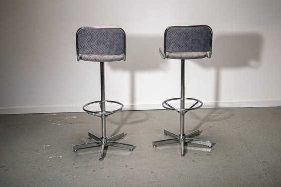 Image 1 of 2X Space Age Swivelling Bar Stools