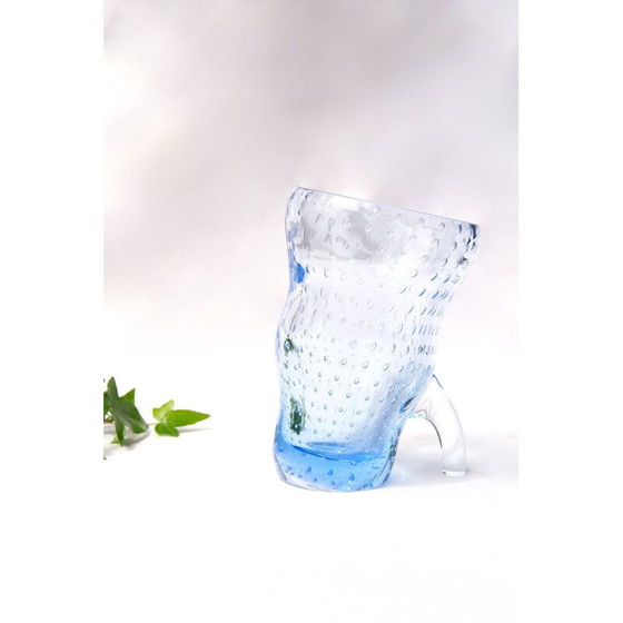 Image 1 of Vintage BolleBlu vase in Murano glass with bubbles Italy 1970s