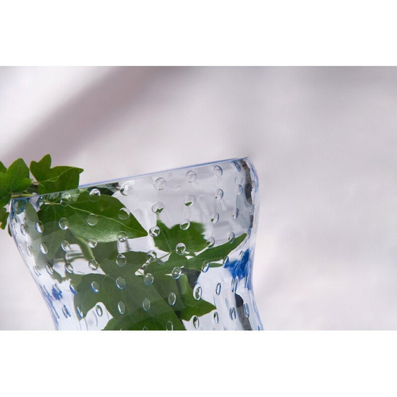 Image 1 of Vintage BolleBlu vase in Murano glass with bubbles Italy 1970s