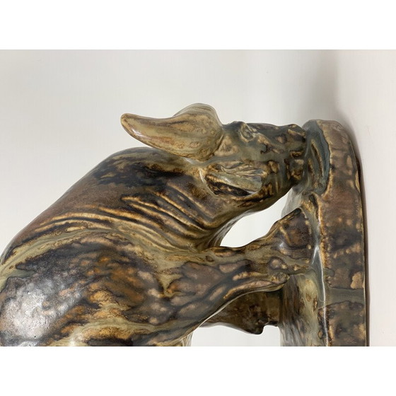 Image 1 of Mucca vintage in ceramica di Knud Kyhn, 1950