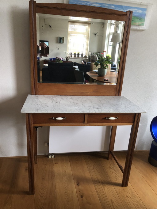 Cherry Dressing Table With Marble Top