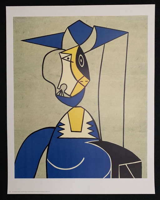 Roy Lichtenstein, Authorized Offset Color Lithograph, High Quality, Limited Edition: "Woman With Hat 1963".