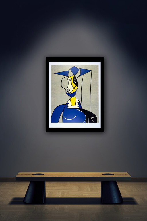 Roy Lichtenstein, Authorized Offset Color Lithograph, High Quality, Limited Edition: "Woman With Hat 1963".