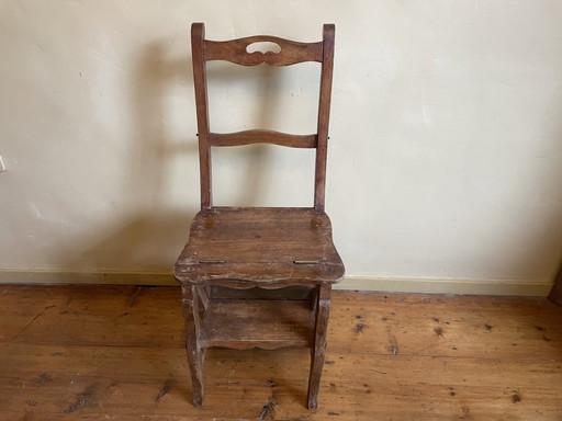 Library Stairs/Stool Folding Stairs French Beechwood