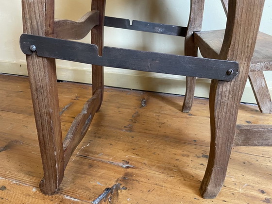 Image 1 of Library Stairs/Stool Folding Stairs French Beechwood