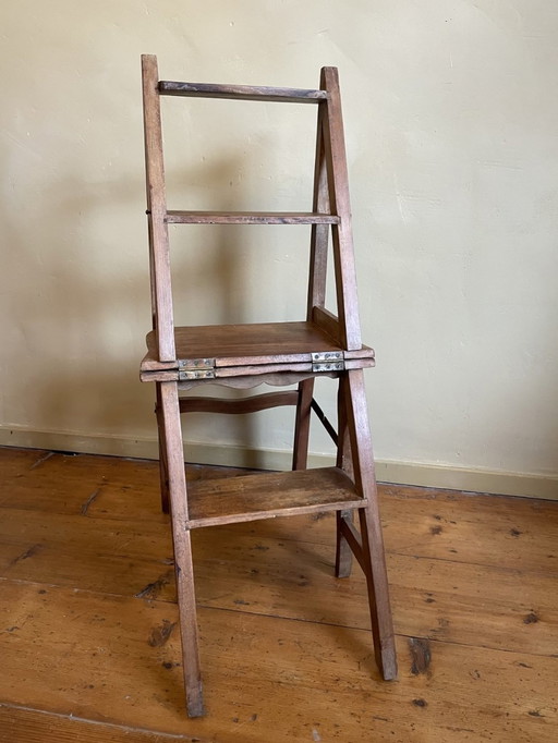 Library Stairs/Stool Folding Stairs French Beechwood