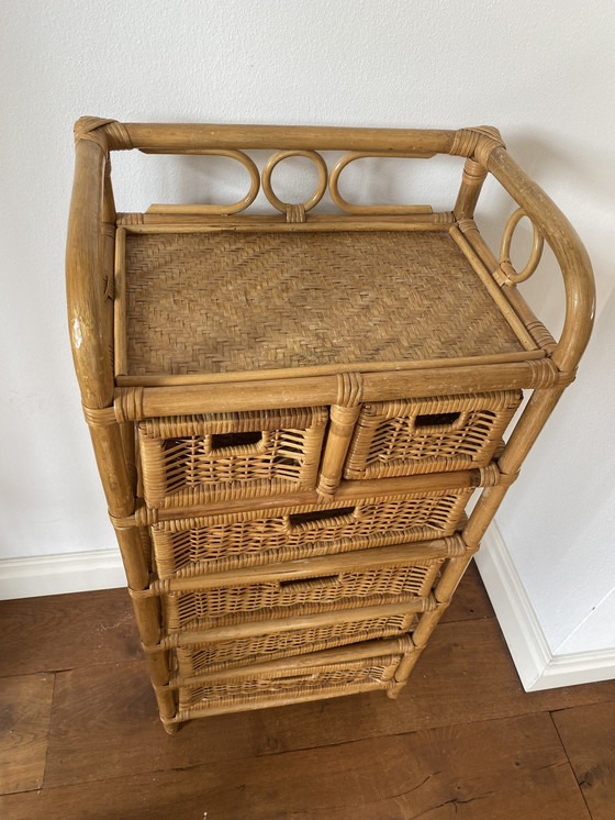 Image 1 of Rattan Drawer Cabinet