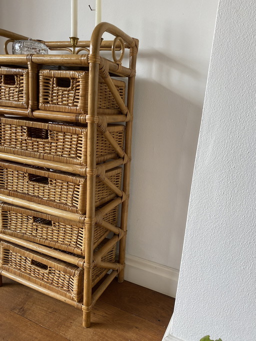 Rattan Drawer Cabinet