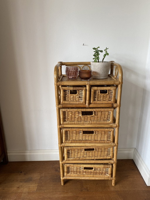 Rattan Drawer Cabinet