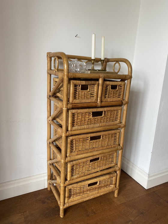 Image 1 of Rattan Drawer Cabinet