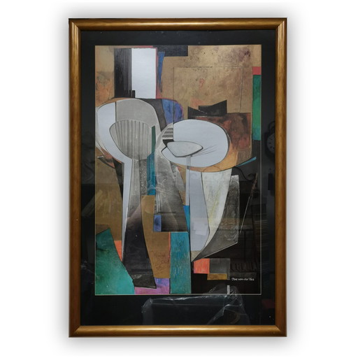 Silver Columns door Isa van der Zee – decoratieve objecten, Glass, Paper