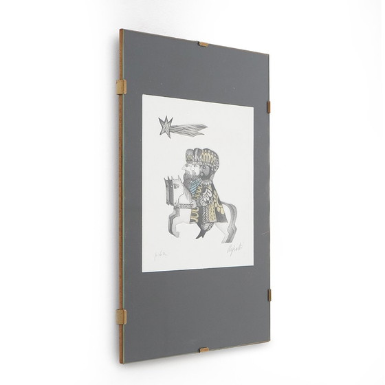 Image 1 of Colour Screen Print “The Three Wise Men” By Emanuele Luzzati, 1980S