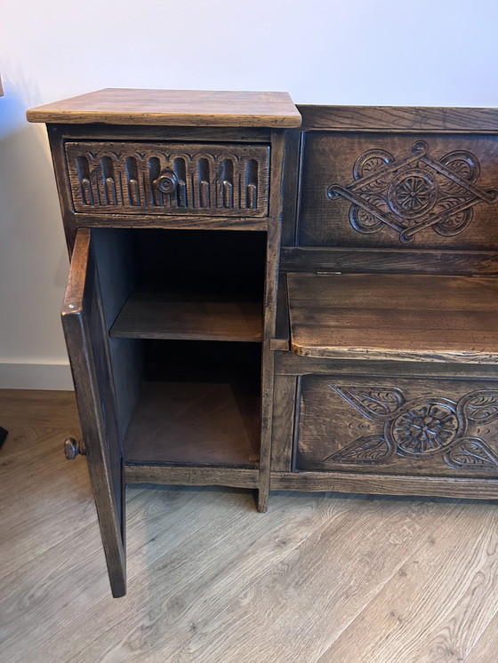 Image 1 of Telephone/Hall Bench With Woodcarving