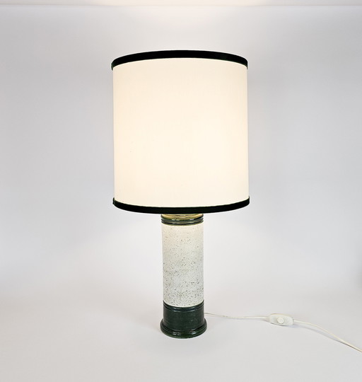 Bitossi for Bergboms & Co - Aldo Londi - lampe de table - vert/blanc - céramique - 60's