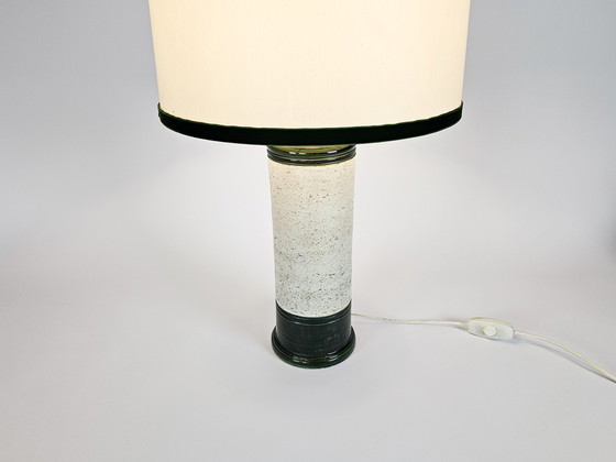 Image 1 of Bitossi for Bergboms & Co - Aldo Londi - lampe de table - vert/blanc - céramique - 60's