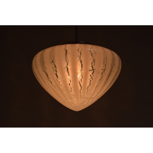 Vintage glass suspension, Czech 1970