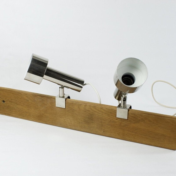 Image 1 of Pair of vintage clip-on spot lamps in nickel-plated chrome for String Shelf