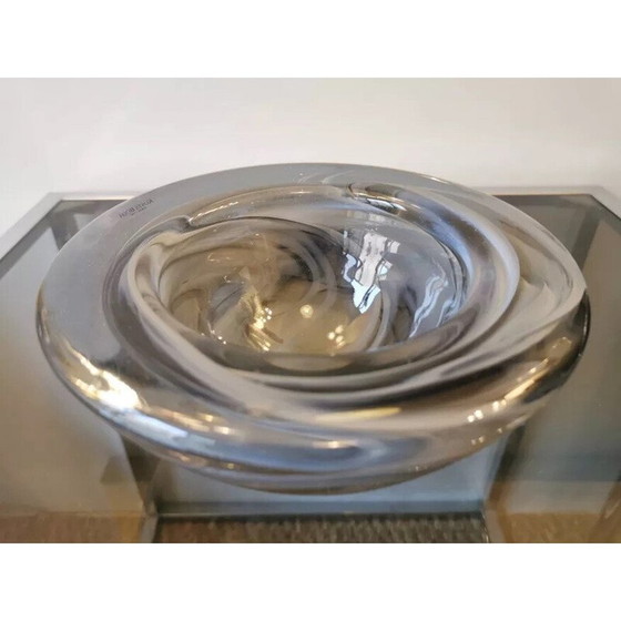Image 1 of Vintage glass pocket tray by Anna Ehrner for Kosta Boda, Sweden 1980