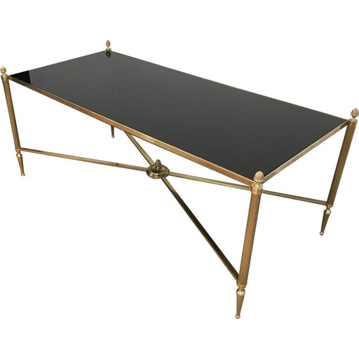 Vintage brass coffee table by Maison Jansen, 1940